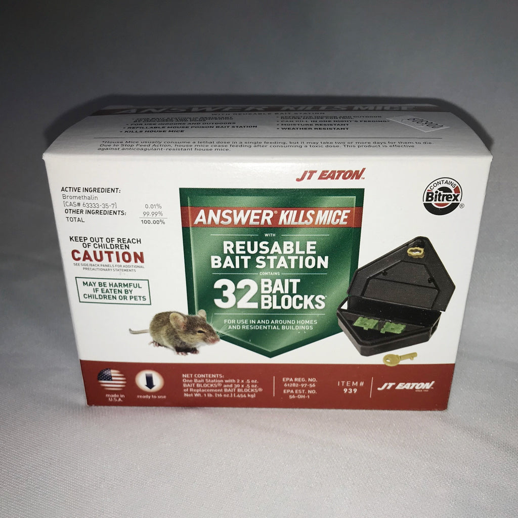 Mouse Bait including 32 Bait Blocks and a reusable Bait Station – Speed  Exterminating