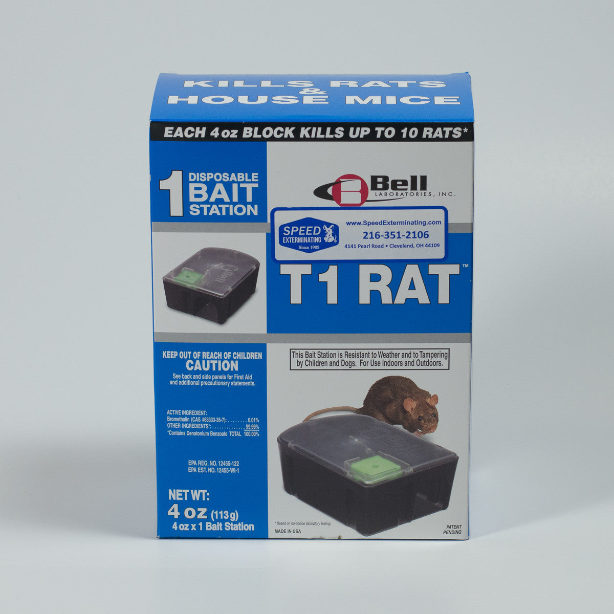 T1 Mouse Bait Stations with 0.01% Bromethalin, 4 count ::   325.653.1300